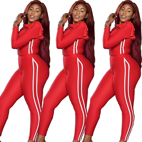 cy8503women's autumn new long sleeves set ribbon zipper wood ear sports two-piece women's two piece pants, White
cy8503women's autumn new long sleeves set ribbon zipper wood ear sports two-piece women's two piece pants, White