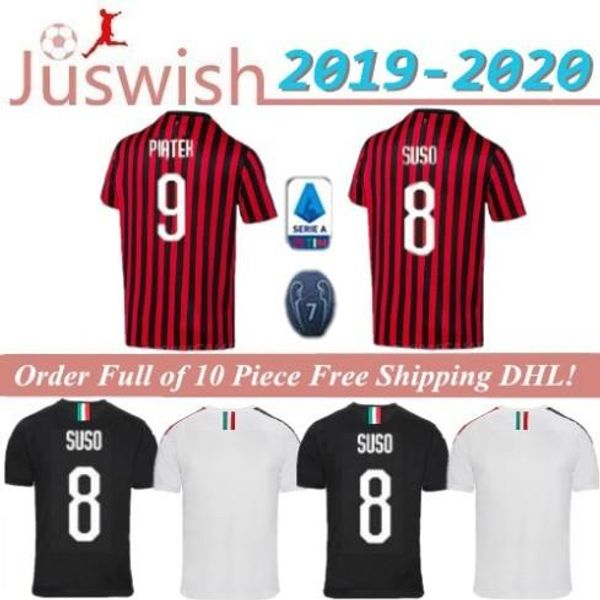 19 20 ac milan soccer jersey 2019 2020 piatek football shirt paqueta bennacer men rebic camisa de futebol romagnoli maillot de foot, Black;yellow
19 20 ac milan soccer jersey 2019 2020 piatek football shirt paqueta bennacer men rebic camisa de futebol romagnoli maillot de foot, Black;yellow