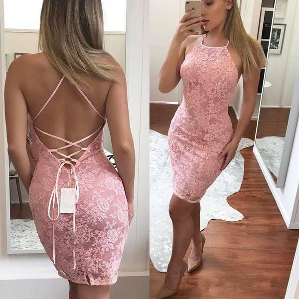 new short cocktail dresses pretty pink halter short mermaid homecoming dresses backless full lace formal party prom dresses 144, Black
new short cocktail dresses pretty pink halter short mermaid homecoming dresses backless full lace formal party prom dresses 144, Black