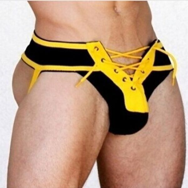 costumes thongs mens footballer lace up jockstrap waistband front lacing string open underwear, Black;brown
costumes thongs mens footballer lace up jockstrap waistband front lacing string open underwear, Black;brown