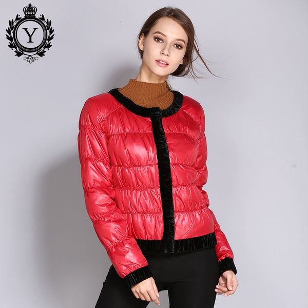 2019 bai yarong frivolous down cotton short a hit color round neck blank holder loose coat woman, Black
2019 bai yarong frivolous down cotton short a hit color round neck blank holder loose coat woman, Black