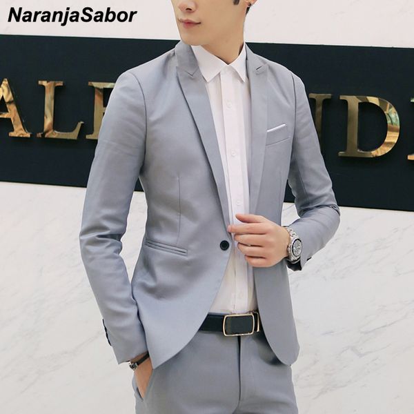 naranjasabor new men's blazer spring autumn fashion suit coats men slim fit casual jackets male brand clothing n617, White;black
naranjasabor new men's blazer spring autumn fashion suit coats men slim fit casual jackets male brand clothing n617, White;black