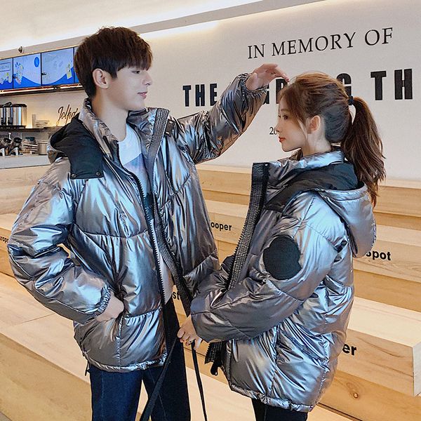 metallic shiny fabric padded jacket lovers cotton-padded clothes fashion parkas coat women winter casual thick heating outerwear, Black
metallic shiny fabric padded jacket lovers cotton-padded clothes fashion parkas coat women winter casual thick heating outerwear, Black