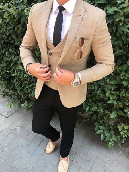 anniebritney khaki 3 piece slim men fashion suit cutsom groom wedding tuxedo prom wedding tailor made men suit with black pants, White;black
anniebritney khaki 3 piece slim men fashion suit cutsom groom wedding tuxedo prom wedding tailor made men suit with black pants, White;black