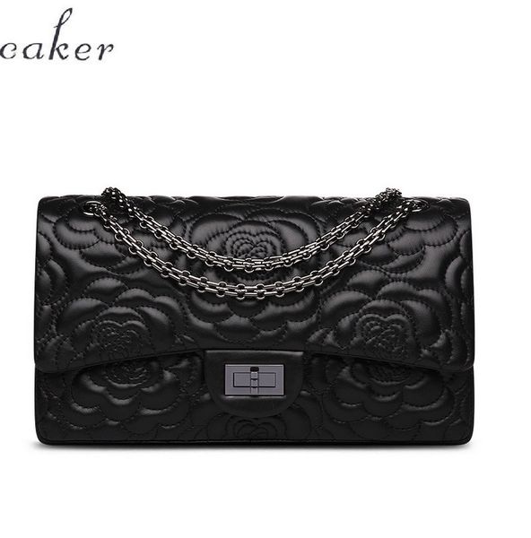 caker brand 2018 women genuine leather embroidery saturna flower handbags fashion black pink white chain shoulder bags
caker brand 2018 women genuine leather embroidery saturna flower handbags fashion black pink white chain shoulder bags