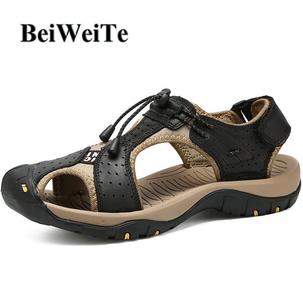 summer men big size sandals closed-toe cap breathable genuine leather sport shoes outdoor hiking fishing walking beach shoes new
summer men big size sandals closed-toe cap breathable genuine leather sport shoes outdoor hiking fishing walking beach shoes new