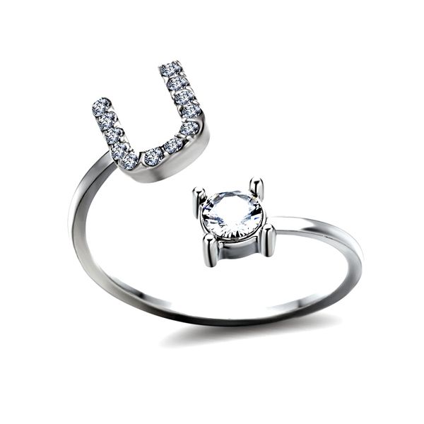 26pcs europe and america creative women rings letter with rhinestone 26 english letters open adjustable rings wild jewelry g-23, Silver
26pcs europe and america creative women rings letter with rhinestone 26 english letters open adjustable rings wild jewelry g-23, Silver
