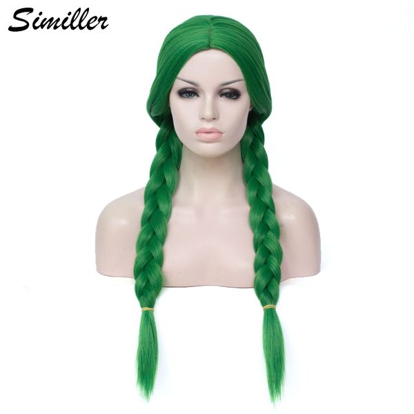 similler long braided box braids wigs for women high temperature fiber central part dark green hair synthetic wig, Black
similler long braided box braids wigs for women high temperature fiber central part dark green hair synthetic wig, Black