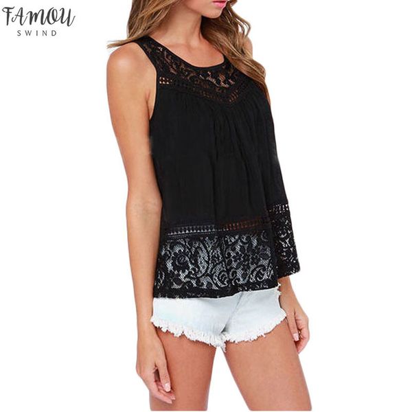 women spring summer o neck black hollow out blouse shirts ladies fashion lace patchwork shirt female sleeveless, White
women spring summer o neck black hollow out blouse shirts ladies fashion lace patchwork shirt female sleeveless, White