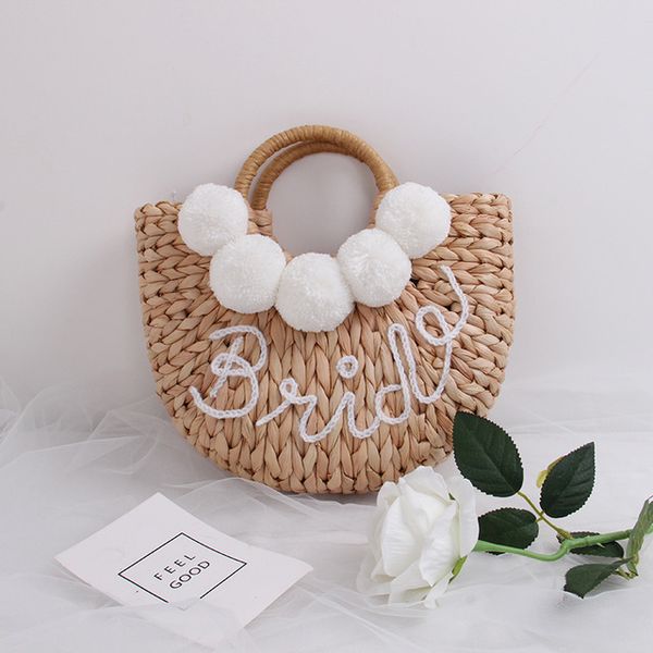 2020 bohemia semi-circular hollow straw bag colorful hair ball fairy woven bag shoulder portable super fire beach messenger
2020 bohemia semi-circular hollow straw bag colorful hair ball fairy woven bag shoulder portable super fire beach messenger