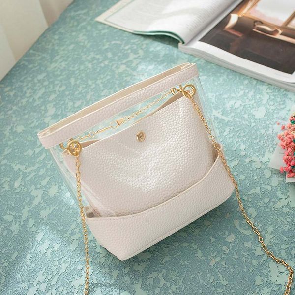 mini women leather pvc patchwork bucket transparent clear shoulder chain bags for female 2 pcs/set crossbody messenger bags
mini women leather pvc patchwork bucket transparent clear shoulder chain bags for female 2 pcs/set crossbody messenger bags