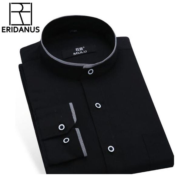 mandarin collar men shirt 2017 fashion brand shirts male long-sleeved camisa masculina social casual slim fit chemise homme x171, White;black
mandarin collar men shirt 2017 fashion brand shirts male long-sleeved camisa masculina social casual slim fit chemise homme x171, White;black