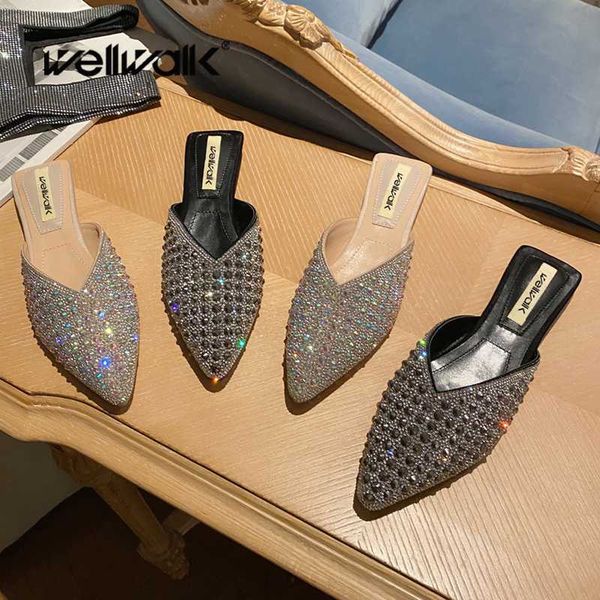 slippers bling mules shoes women flat pointed toe female rhinestone loafers open back ladies fashion summer slides slip on shoe, Black
slippers bling mules shoes women flat pointed toe female rhinestone loafers open back ladies fashion summer slides slip on shoe, Black