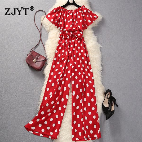 women's jumpsuits & rompers bohemian style summer jumpsuit women elegant 2021 fashion ruffle slash neck dot print overalls holiday wome, Black;white
women's jumpsuits & rompers bohemian style summer jumpsuit women elegant 2021 fashion ruffle slash neck dot print overalls holiday wome, Black;white