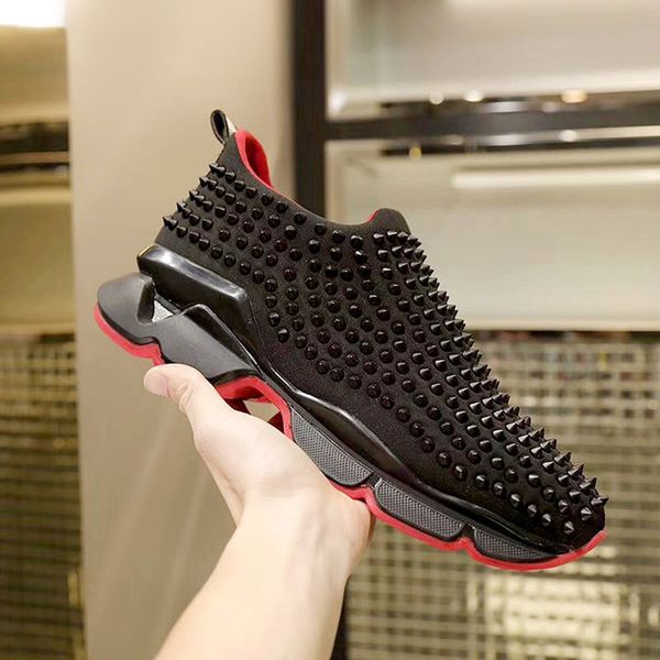 2019 slip-on new rivet couple men and women shoeschanel thick bottom shock absorption sports outdoor non-slip running training pedal shoes, Black
2019 slip-on new rivet couple men and women shoeschanel thick bottom shock absorption sports outdoor non-slip running training pedal shoes, Black