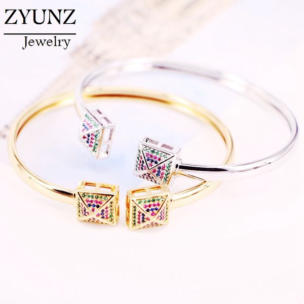 4pcs, trendy bangle cuff for women wedding cubic zircon crystal cz double square charm bracelet party jewelry, Black
4pcs, trendy bangle cuff for women wedding cubic zircon crystal cz double square charm bracelet party jewelry, Black