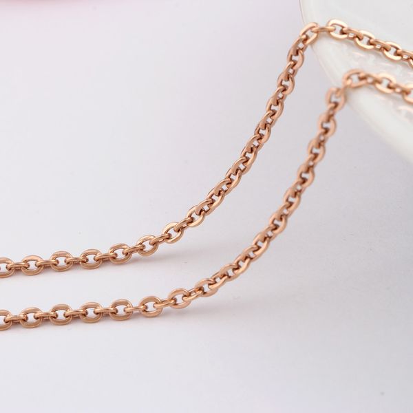 1.5mm rose gold-color 316l stainless steel chains for necklace pendant, Silver
1.5mm rose gold-color 316l stainless steel chains for necklace pendant, Silver