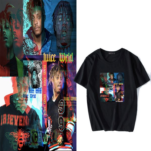 hip hop singer respect juice wrld print t shirt men streetwear swag fashion rapper fan club men's harajuku t-shirt s5mc153, White;black