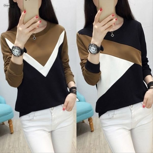 2020 long-sleeved t- women's large t- shirt size loose all-match autumn women's base shirt body, White
2020 long-sleeved t- women's large t- shirt size loose all-match autumn women's base shirt body, White