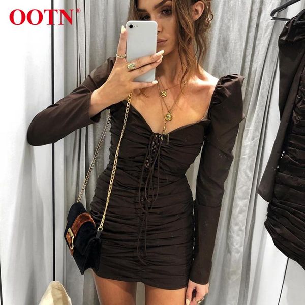 ootn winter ruched dress female square collar long sleeve women dresses black mini short bodycon dress 2020 pleated lace up, Black;gray
ootn winter ruched dress female square collar long sleeve women dresses black mini short bodycon dress 2020 pleated lace up, Black;gray