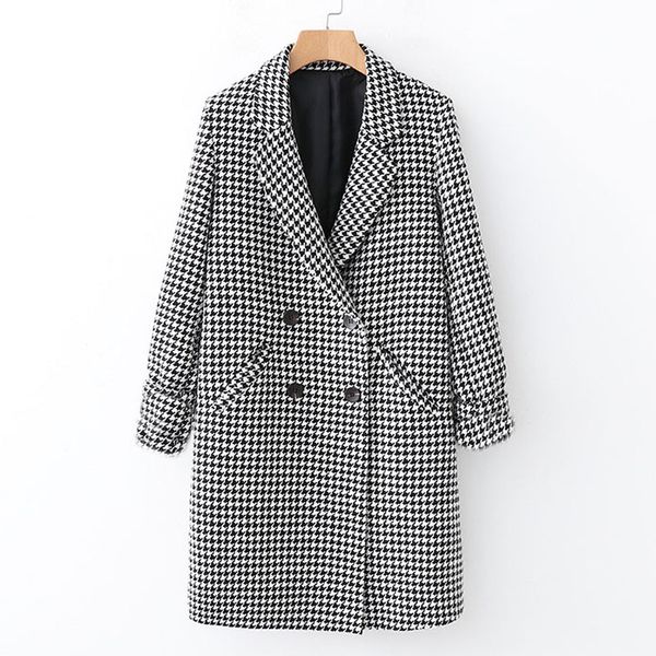 fandy lokar houndstooth faux wool coats women fashion double breasted jackets women elegant pockets coats female ladies jg, Black
fandy lokar houndstooth faux wool coats women fashion double breasted jackets women elegant pockets coats female ladies jg, Black