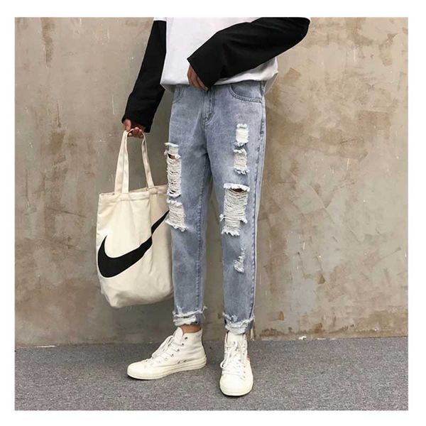 nine points jeans male korean trend slim 2019 new street fashion small feet hole casual pants spring new cotton worn blue jeans
nine points jeans male korean trend slim 2019 new street fashion small feet hole casual pants spring new cotton worn blue jeans
