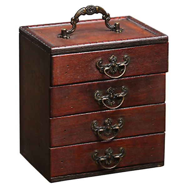 antique jewelry storage box organizer for necklace bracelet earrings 4 drawers make-up storage boxes women dressing box, Black;blue
antique jewelry storage box organizer for necklace bracelet earrings 4 drawers make-up storage boxes women dressing box, Black;blue