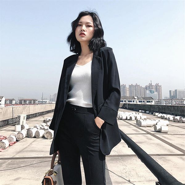 new blazer women elegant chiffon white suit jacket female casual streetwear office ladies work blazer and jacket women q1550, White;black
new blazer women elegant chiffon white suit jacket female casual streetwear office ladies work blazer and jacket women q1550, White;black
