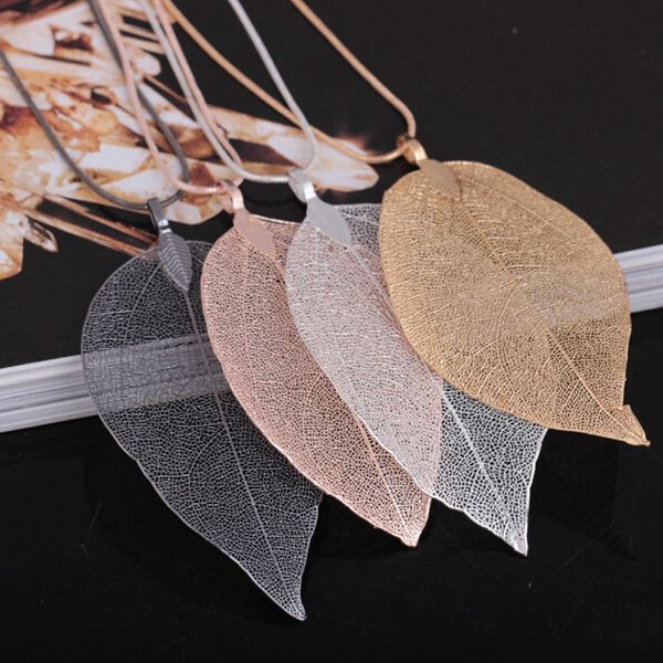 fashion jewelry maxi necklace rose gold color chain real leaf charm design pendant necklaces & pendants women collier femme gift, Silver
fashion jewelry maxi necklace rose gold color chain real leaf charm design pendant necklaces & pendants women collier femme gift, Silver