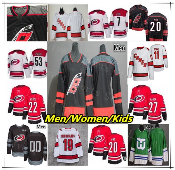 2020 carolina hurricanes canes jersey sebastian aho staal petr mrazek justin faulk andrei svechnikov de haan justin williams teravainen lady, Black;red 
2020 carolina hurricanes canes jersey sebastian aho staal petr mrazek justin faulk andrei svechnikov de haan justin williams teravainen lady, Black;red