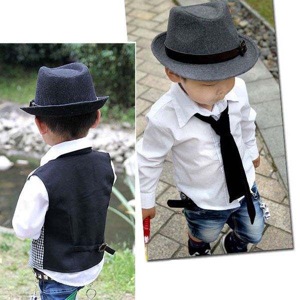 newly fashion cute kid children gentleman woolen hat cap headwear grey/black fif66, Blue;gray
newly fashion cute kid children gentleman woolen hat cap headwear grey/black fif66, Blue;gray