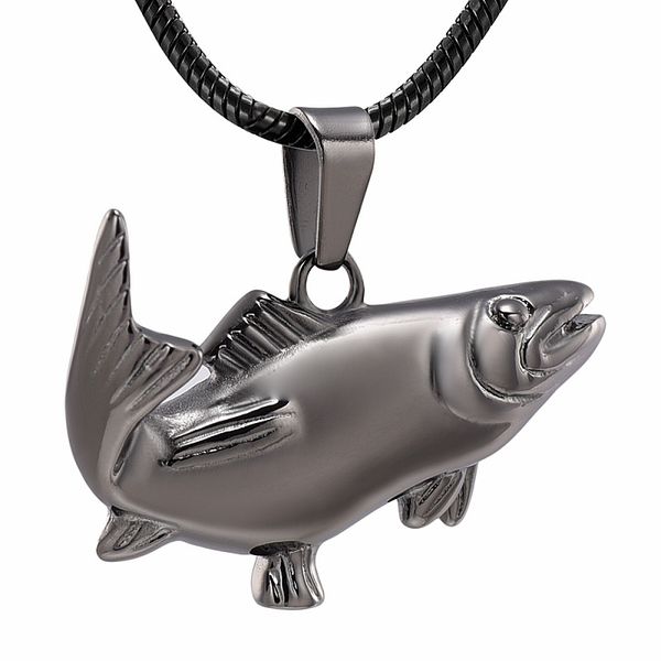 ijd10040 stainless steel cremation keepsake pendant for ashes urns creative women men memorial souvenir gun color fish necklace jewelry, Silver
ijd10040 stainless steel cremation keepsake pendant for ashes urns creative women men memorial souvenir gun color fish necklace jewelry, Silver
