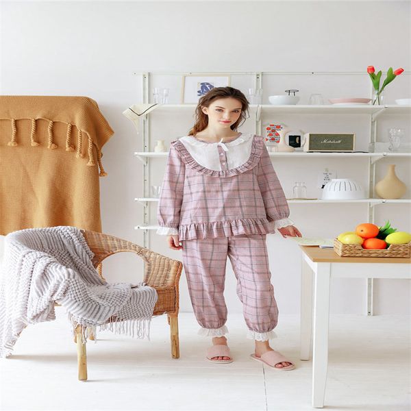 women plus size lovely princess wind pajama set cotton autumn winter long sleeve sleepwear nightwear home pregnant woman cloth, White
women plus size lovely princess wind pajama set cotton autumn winter long sleeve sleepwear nightwear home pregnant woman cloth, White