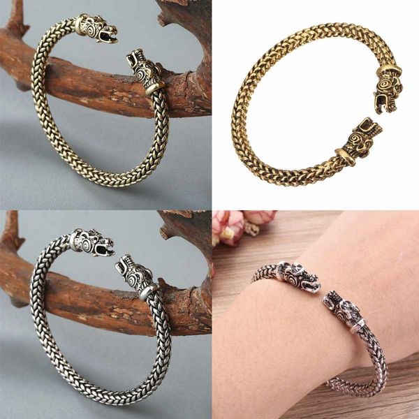 dragon engraved wristband cuff bracelet for men women vintage dragon head metal engraved bangles antique beast bangle, Black
dragon engraved wristband cuff bracelet for men women vintage dragon head metal engraved bangles antique beast bangle, Black