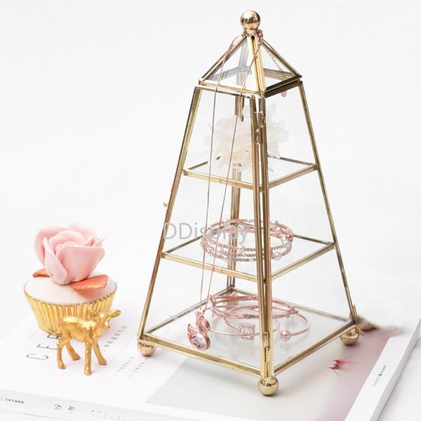 ddisplay fashion pyramid glass jewelry box collection metal jewelry stand princess vintage glass jewelry case watch display windows, Black;white
ddisplay fashion pyramid glass jewelry box collection metal jewelry stand princess vintage glass jewelry case watch display windows, Black;white