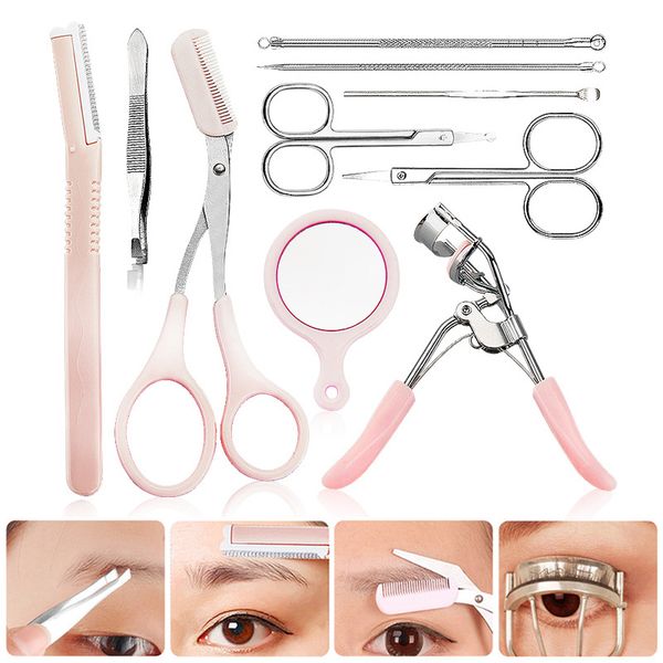 wholesale 10-in-1 eyebrow shaping set scissors eyelash curler eyebrow razor comb scissors set women female makeup tool m
wholesale 10-in-1 eyebrow shaping set scissors eyelash curler eyebrow razor comb scissors set women female makeup tool m