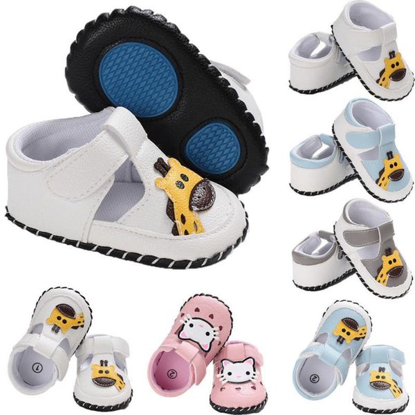 Pudcoco New Newborn Baby Girl Boy Soft Sole Leather Crib Shoes Antislip Sneaker Prewalker Cartoon Animals First Walkers 0-18m