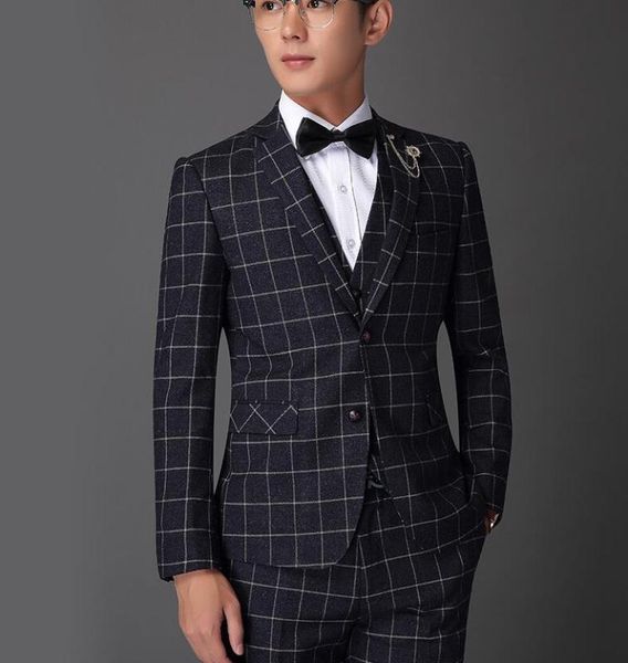 2020 spring new men fashion groom wedding dress grid small suit three-piece suit cultivate one's morality /s--xxxl, Gray
2020 spring new men fashion groom wedding dress grid small suit three-piece suit cultivate one's morality /s--xxxl, Gray