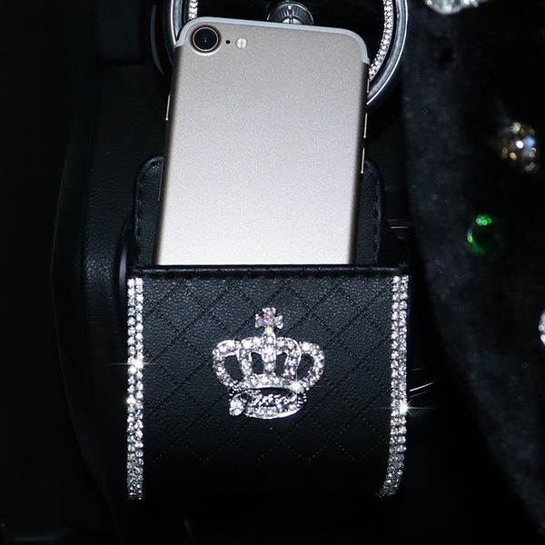 diamond crown car storage pocket pu leather car air conditioning air outlet box mobile phone bags
diamond crown car storage pocket pu leather car air conditioning air outlet box mobile phone bags
