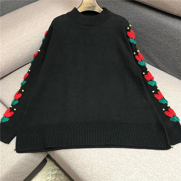 sweater women 2020 new pullover retro sweater women, White;black