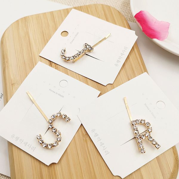 fashion letter rhinestone crystal hair clips hairpin hairgrips girl gift gold alloy barrette ornament women party head jewelry, Golden;white
fashion letter rhinestone crystal hair clips hairpin hairgrips girl gift gold alloy barrette ornament women party head jewelry, Golden;white
