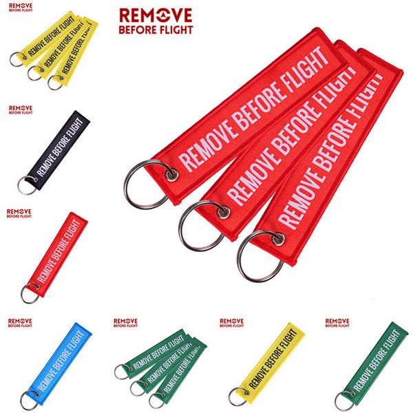 Remove Before Flight Luggage Tag Keychain Air Pendant Tube Label Nice Canvas Specile Keychains Ring With Metal Circle Luggage E22101