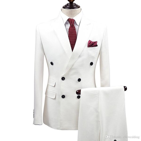 slim fit white men suits wedding groom wear tuxedos 2 pieces (jacket+pants) bridegroom suits man prom business wear blazer, White;black
slim fit white men suits wedding groom wear tuxedos 2 pieces (jacket+pants) bridegroom suits man prom business wear blazer, White;black