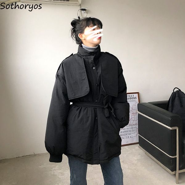 short parkas women winter waistband epaulet design zipper single-breasted korean style warm outwear ladies solid elegant trendy, Black
short parkas women winter waistband epaulet design zipper single-breasted korean style warm outwear ladies solid elegant trendy, Black