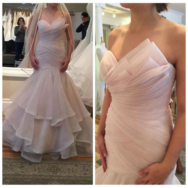 strapless organza wedding dresses mermaid pleated with sweep train pink wedding dresses 2019 pink wedding gowns bridal dress robe de soiree, White
strapless organza wedding dresses mermaid pleated with sweep train pink wedding dresses 2019 pink wedding gowns bridal dress robe de soiree, White