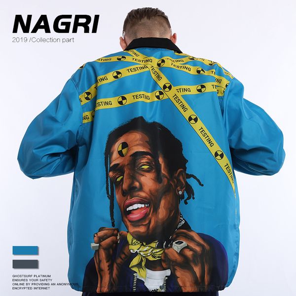 nagri 2019 europe and america popular brand trend men's wear autumn and winter asap rocky rap stand collar men jacket coat, Black
nagri 2019 europe and america popular brand trend men's wear autumn and winter asap rocky rap stand collar men jacket coat, Black