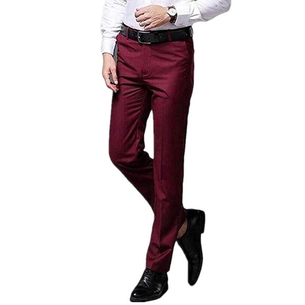 handsome burgundy straight men pants trousers male slim fit business suit pants/male high-end leisure thin leg pants fashionable, Black
handsome burgundy straight men pants trousers male slim fit business suit pants/male high-end leisure thin leg pants fashionable, Black