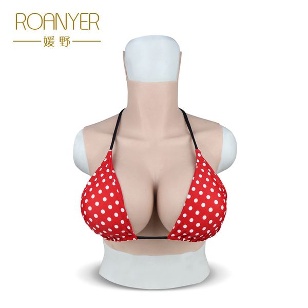 

roanyer silicone large fake boobs g cup for transgender shemale false pechos crossdresser breast forms drag queen men to female t10190615