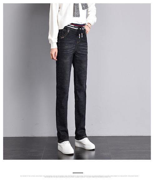black black jeans women straight tall waist trousers, Blue