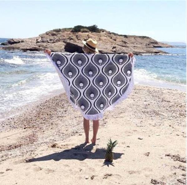 wholesales 2019 beach towel round printed large tassel circular bath towel sun block shawl
wholesales 2019 beach towel round printed large tassel circular bath towel sun block shawl